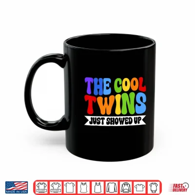 Mug Cool Twins Just Showed Up Kid Boy Teen Twin Back to School Shirt