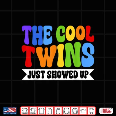 Design Cool Twins Just Showed Up Kid Boy Teen Twin Back to School Shirt