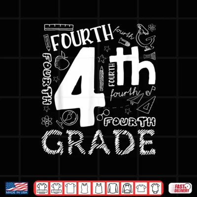 Design Hello 4th Grade Teacher Boys and Team Fourth Grade Girls Shirt