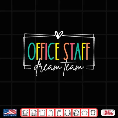 Design Office Staff Dream Team Front Office School Secretary Retro Shirt