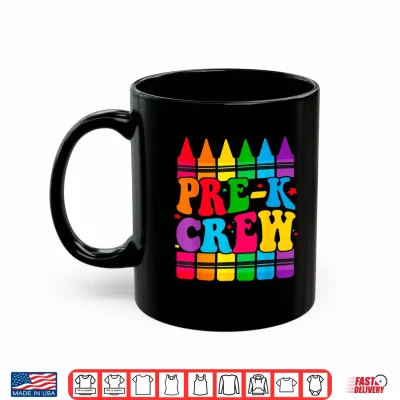 Mug Pre K Crew Back to School Funny Preschool Teacher Student Shirt