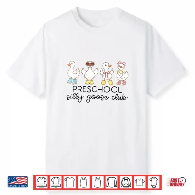 Preschool Silly Goose Club Back To School Boys Girls Kids Shirt