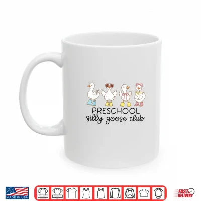 Mug Preschool Silly Goose Club Back To School Boys Girls Kids Shirt