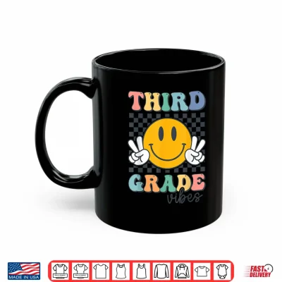 Mug Third Grade Vibes Retro Smile Back To School 3rd Grade Team Shirt