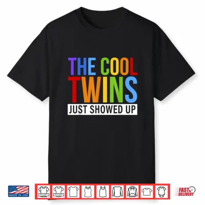 Back To School Cool Twins Just Showed Up Kid Boy Teen Twin Shirt