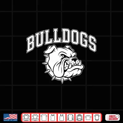 Design Bulldogs Tshirt Mascot Back To School Outfit Team Spirit Shirt