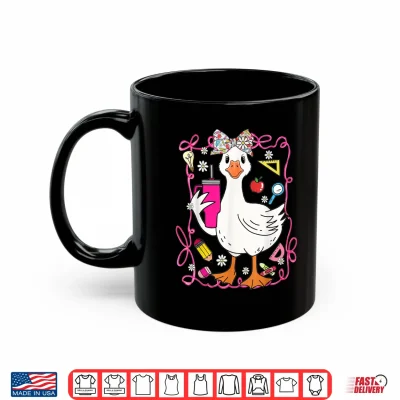 Mug Coquette Silly Goose Teacher Preppy Floral Back to School Shirt