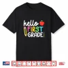 Hello First Grade Team 1St Grade Back To School Teacher Kids Shirt