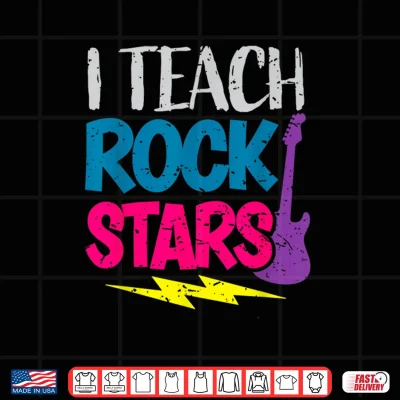 Design I Teach Rockstars Tee Orchestra Music Teacher Back To School Shirt