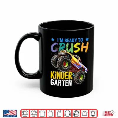 Mug Kindergarten Monster Truck Back to School Shirt Boys Gift