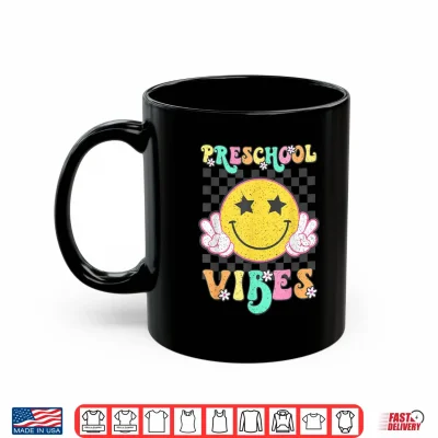 Mug Preschool Vibes Smile Face Back to School Preschool Girl Kid Shirt