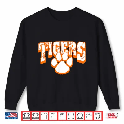 Sweatshirt Tigers School Spirit Mascot Back To School Orange Shirt