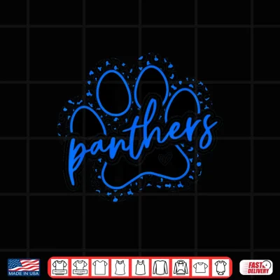 Design Vintage Panthers School Sports Name Spirit Go Back To School Shirt