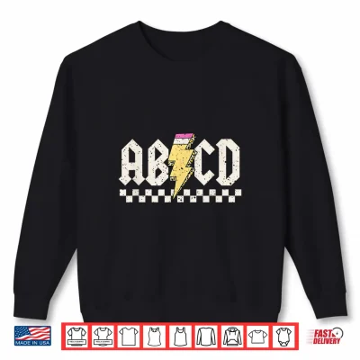 Sweatshirt A B C D Rock Graphic Back To School Class Shirt