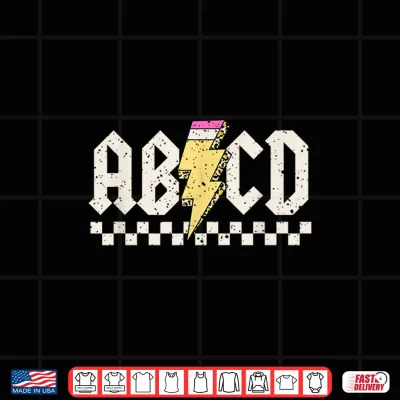 Design A B C D Rock Graphic Back To School Class Shirt