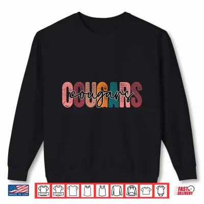 Sweatshirt Cougars School Sports Fan Team Spirit Shirt