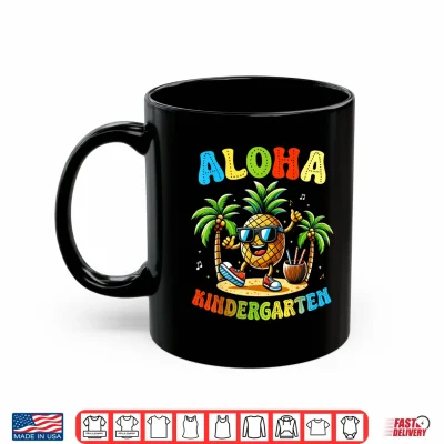 Mug Funny Pineapple Beach Back To School Aloha Kindergarten Shirt