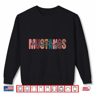 Sweatshirt Mustangs School Sports Fan Team Spirit Shirt