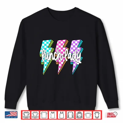 Sweatshirt Lunch Lady Back To School Checkered First Day Of School Shirt