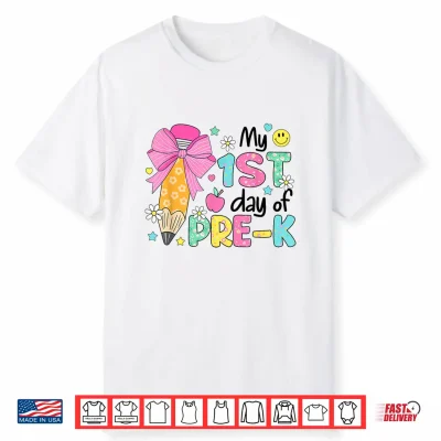 My First Day Of Pre K 2025 Back To School Shirt