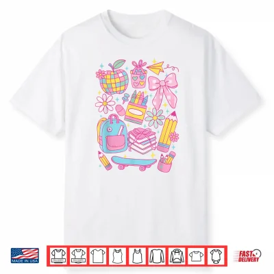 Preppy Coquette Bow Teacher Back To School Shirt