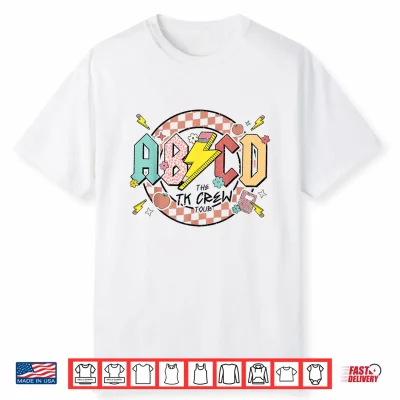 Retro A B C D Transitional Kindergarten Tour T K Teacher Shirt