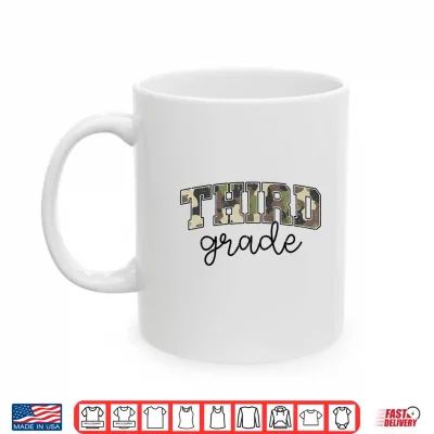 Mug Retro Third Grade Camo Back To School Third Grade Shirt