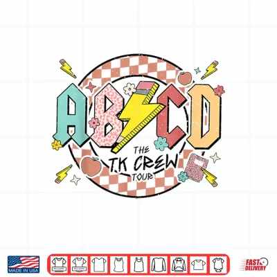 Design Retro A B C D Transitional Kindergarten Tour T K Teacher Shirt