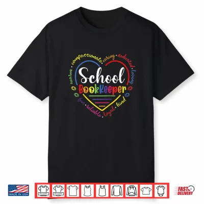 School Bookkeeper Cute Funny Back To School Shirt