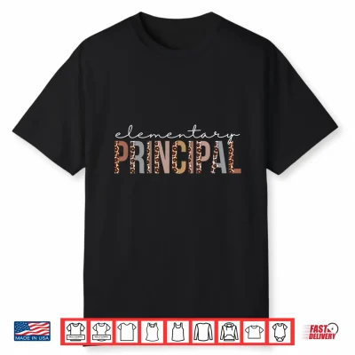 Elementary Principal Leopard Appreciation Professional Identity Shirt