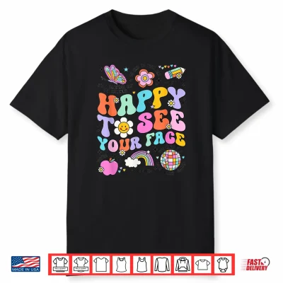 Happy To See Your Face Teacher Disco Ball Back To School Shirt