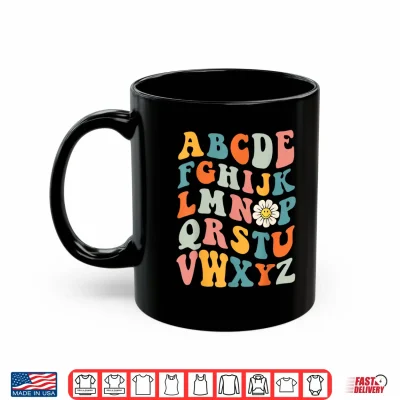 Mug Groovy A B C Elemeno Hi Alphabet Teacher Kids Back To School Shirt