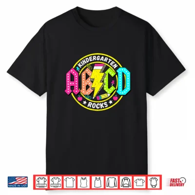 Kindergarten Rocks A B C D Back To School Funny Rock Teacher Shirt