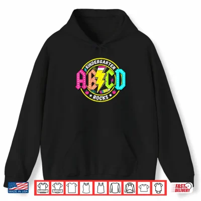 Hoodie Kindergarten Rocks A B C D Back To School Funny Rock Teacher Shirt