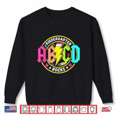 Sweatshirt Kindergarten Rocks A B C D Back To School Funny Rock Teacher Shirt