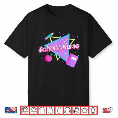 School Nurse Eighties Nineties Retro Back To School Shirt