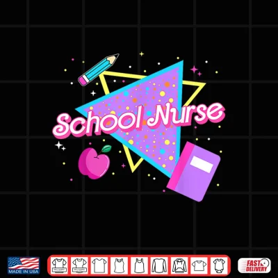 Design School Nurse Eighties Nineties Retro Back To School Shirt