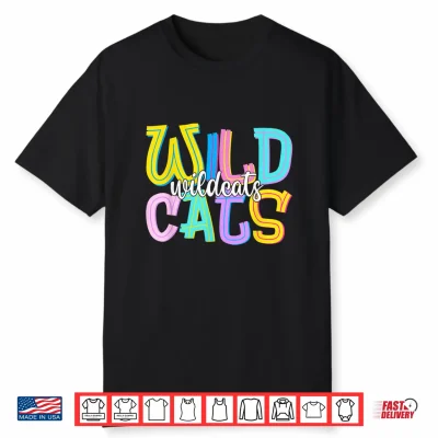 Wildcats School Spirit Groovy Back To School Shirt