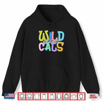 Hoodie Wildcats School Spirit Groovy Back To School Shirt