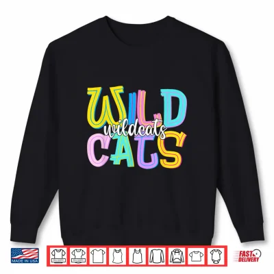 Sweatshirt Wildcats School Spirit Groovy Back To School Shirt