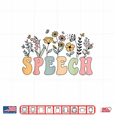 Design Wildflower Speech Floral Speech Therapy S L P S L P A Shirt