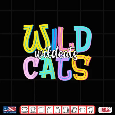 Design Wildcats School Spirit Groovy Back To School Shirt