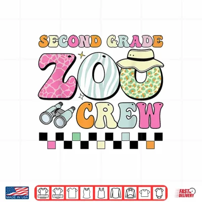 Design Field Zoo Trip Shirt For Teacher Second Grade Crew Shirt