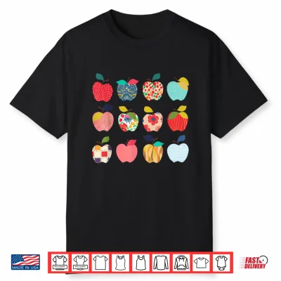 Funny Art Apples Back To School For Teacher Student Shirt