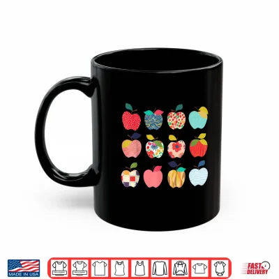 Mug Funny Art Apples Back to School For Teacher Student Shirt