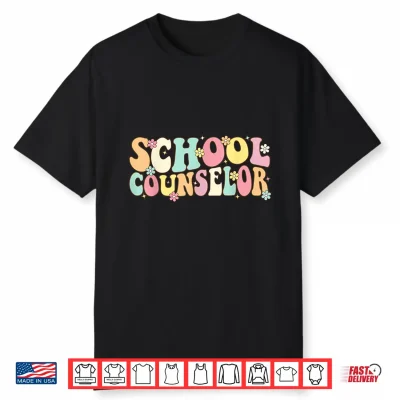 Groovy School Counselor Back To School Teacher Counseling Shirt