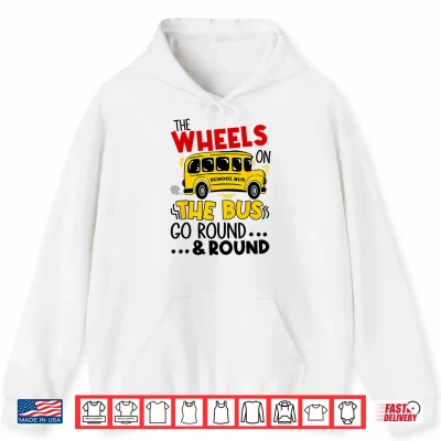 Hoodie Funny The WHEELS On The BUS Toddler Kids Boys Shirt