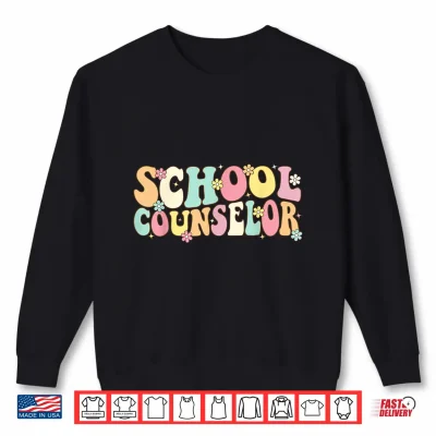 Sweatshirt Groovy School Counselor Back To School Teacher Counseling Shirt