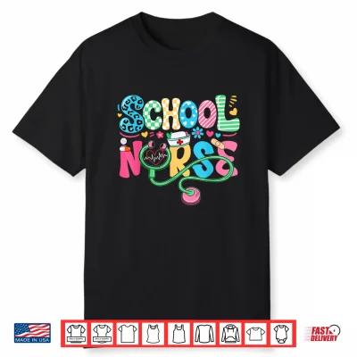 School Nurse Colorful Costume Back To School Nursing Job Shirt