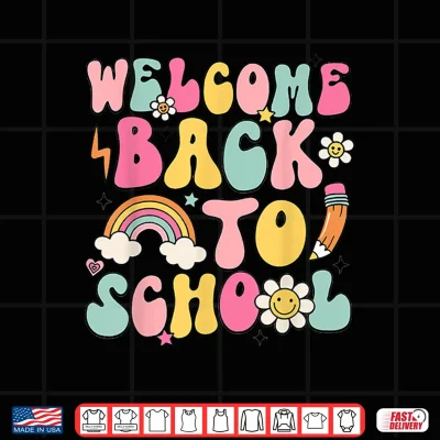 Design Retro Welcome Back to School Teacher Appreciation Boys Girls Shirt